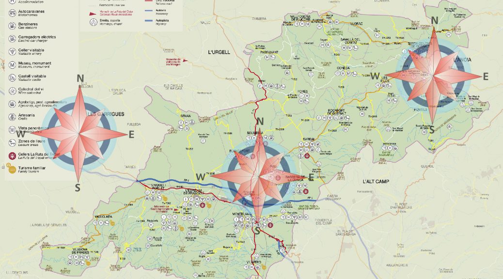 Conca de Barbera illustrator mapa vectorial eps