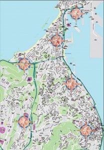 Plano de Las Palmas de Gran Canaria en formato vectorial illustrator eps