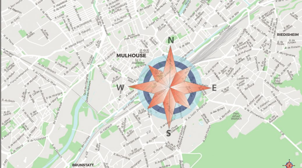 Mulhouse mapa vectorial illustrator eps