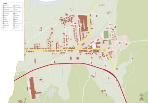 Flaça nucli urbà mapa vectorial illustrator eps