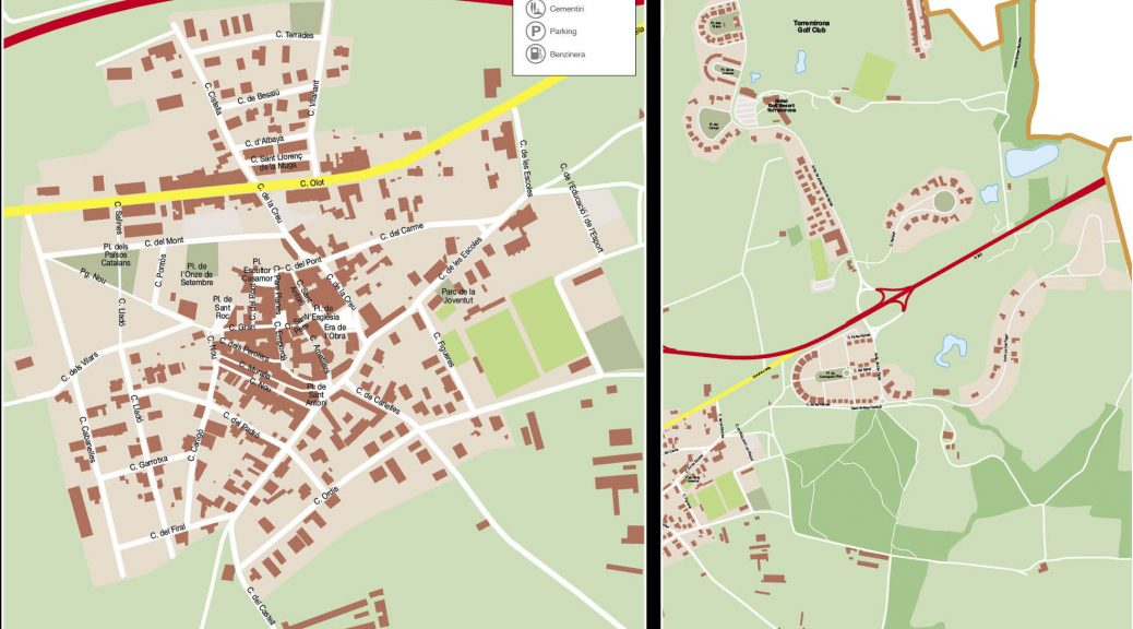 Navata mapa vectorial illustrator eps nucli urbà