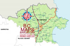 Comarca Alt Emporda mapa vectorial illustrator eps municipis