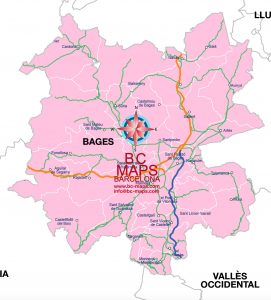 Comarca Bages mapa vectorial illustrator eps municipis Comarca Bages mapa vectorial illustrator eps municipis
