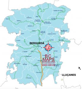 Comarca Berguedà mapa vectorial illustrator eps municipis Comarca Berguedà mapa vectorial illustrator eps municipis