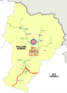 Comarca Pallars Sobirà mapa vectorial illustrator eps municipis Comarca Pallars Sobirà mapa vectorial illustrator eps municipis