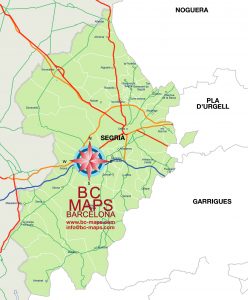 Comarca Segrià mapa vectorial illustrator eps municipis Comarca Segrià mapa vectorial illustrator eps municipis