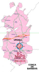 Comarca Urgell mapa vectorial illustrator eps municipis Comarca Urgell mapa vectorial illustrator eps municipis