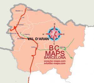 comarca Val d'Aran mapa vectorial illustrator eps municipis