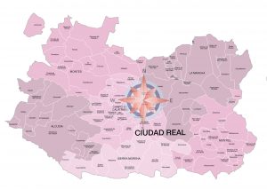 Mapa de municipios y comarcas de Ciudad Real formato vectorial editable Mapa de municipios y comarcas de Ciudad Real formato vectorial editable