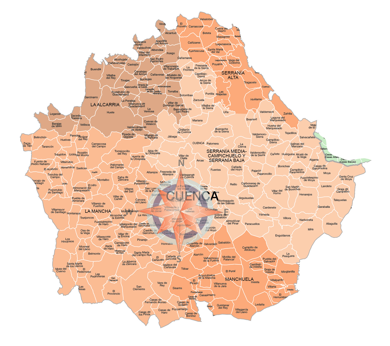 Mapa De Los Municipios De Cuenca Formato Editable Vectorial Illustrator Mapa De Los Municipios De Cuenca Formato Editable Vectorial Illustrator