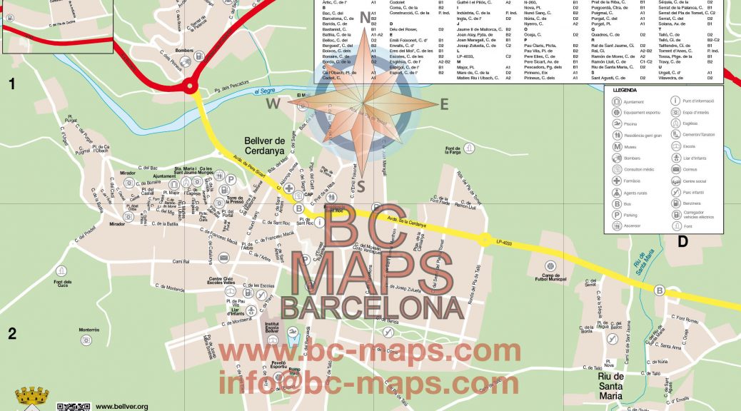 Mapa turistico núcleo Bellver de Cerdanya 2026