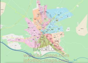 Mapa vectorial illustrator eps ciudad Linares distritos Mapa vectorial illustrator eps ciudad Linares distritos