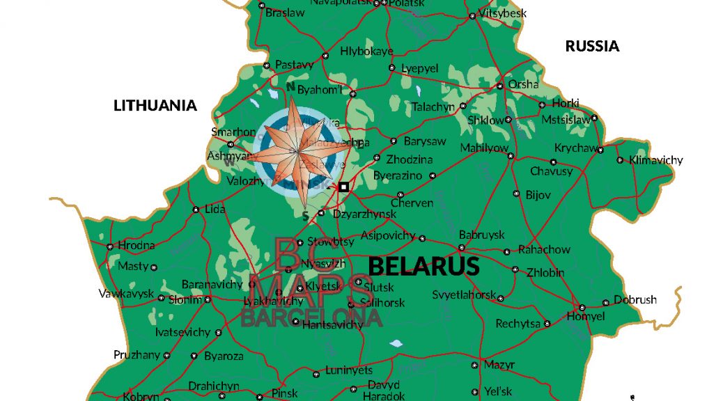 Bielorrusia mapa vectorial illustrator eps