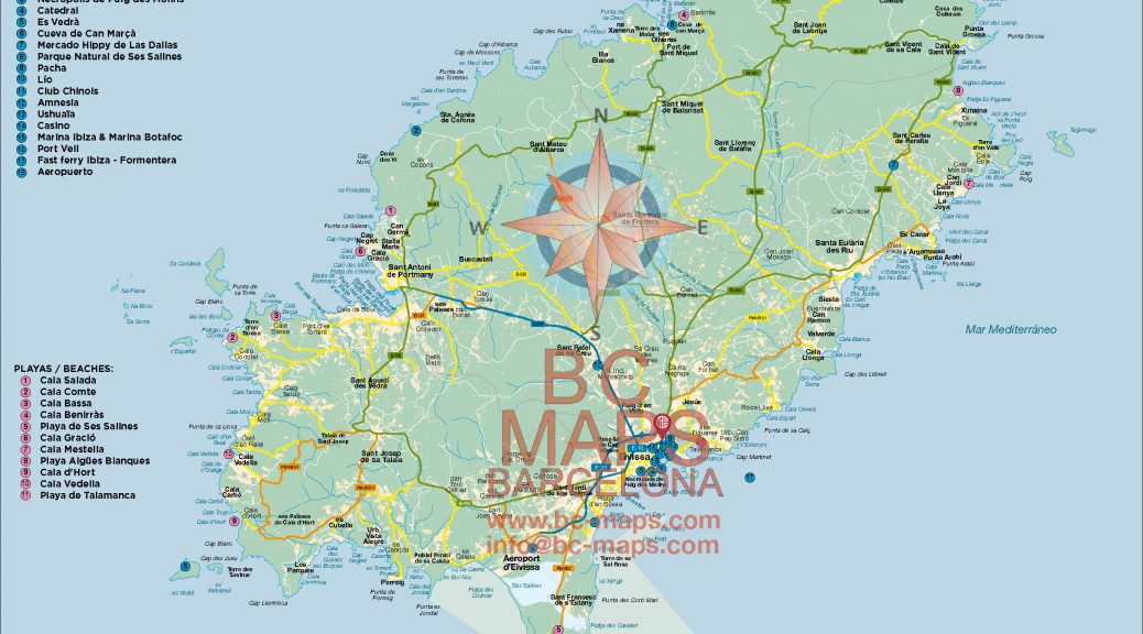 mapa vectorial illustrator Isla Ibiza NH