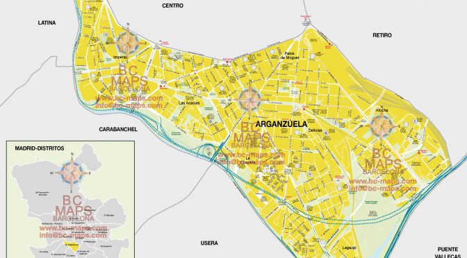 Mapa vectorial Distrito Arganzuela Madrid illustrator
