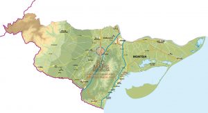 Mapa Montsià vectorial illustrator eps mural