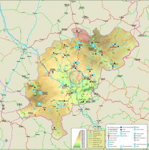 Mapa vectorial comarca Gudar Javalambre illustrator eps